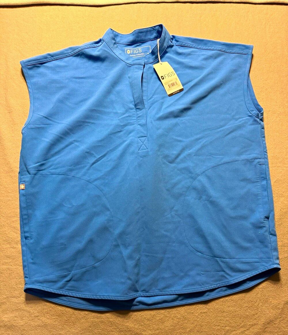 FIGS Rafaela Scrub Top Women’s M Blue Technical Collection NWT PO 2595
